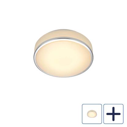 Markslöjd Global LED plafond, hvid/krom
