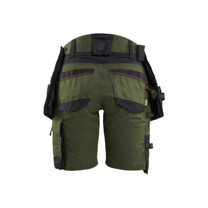 Blåkläder 7175 striker dame håndværker shorts stretch, skovgrøn/rust