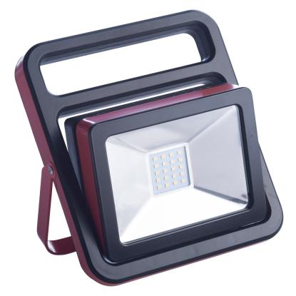 E-Line LED arbejdslampe med batteri, 20W, rød/sort
