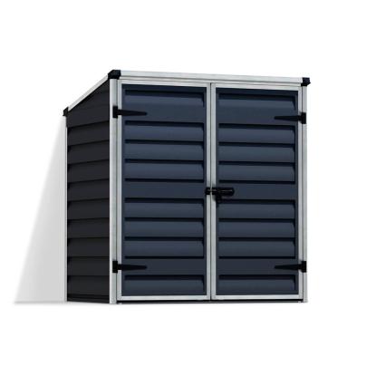 Canopia by Palram Voyager renovationsskjul, polycarbonat/aluminium, sort, 146,5 x 139 x 90 cm