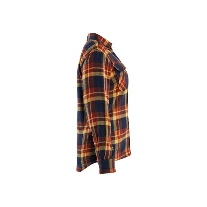Blåkläder 3218 dame flannel skjorte, brændt rød/mørk marineblå