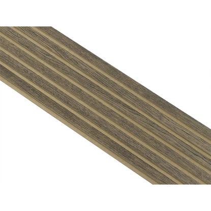 I-Wood Basic Original akustikpanel, sort olieret, brun filt og lys kerne, egefiner, 16 x 300 mm 