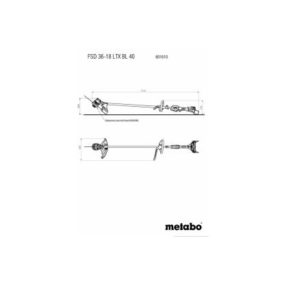 Metabo FSD 36-18 LTX BL 40 buskrydder, rundt greb, 18V, uden batteri og lader