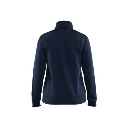Blåkläder 3394 dame sweatshirt full zip, mørk marineblå/hi-vis gul
