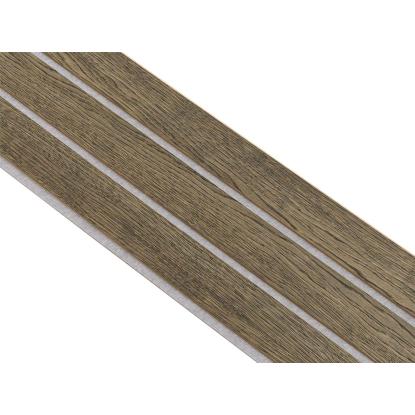 I-Wood Medio+ 3-lamel akustikpanel, sort olieret, grå filt og lys kerne, egefiner, 16 x 300 mm