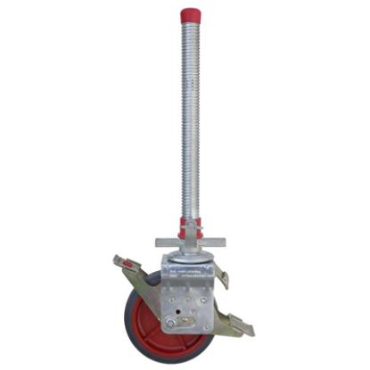 JUMBO hjul Ø20 cm med bremse og gummibane, justerbar 30 cm - 1400200G