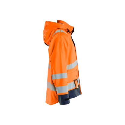 Blåkläder 4302 high vis regnjakke level 2, hi-vis orange/marineblå