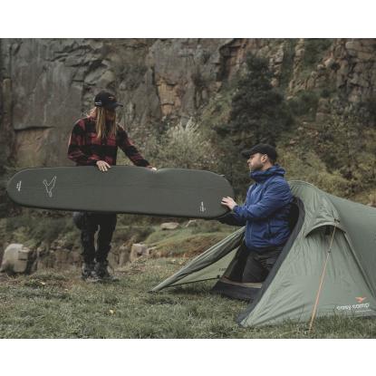 easy camp Kestrel liggeunderlag med luft, single, grøn, 3,8 x 51 x 182 cm