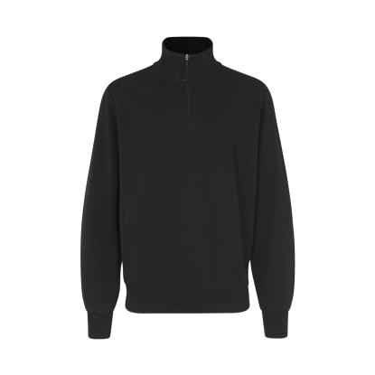 ID 0603 sweatshirt med lynlås, sort