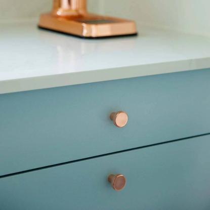 Beslag Design 2078 knop, poleret kobber