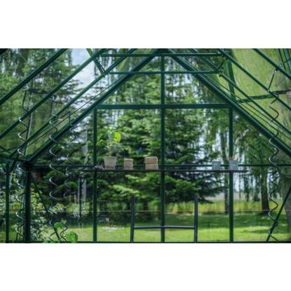 Halls Icon 8 drivhus 8,1 m², grøn, 3 mm glas