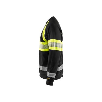 Blåkläder 3359 high vis sweatshirt, sort/hi-vis gul
