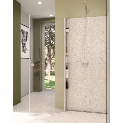 Scanbad FLEXI Tower reol til bruseniche model A, B, E, 5 hylder, 200 x 10 cm, satin