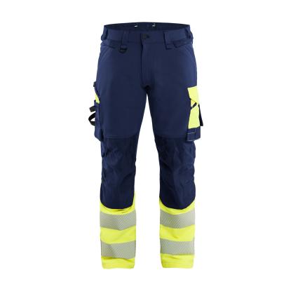 Blåkläder 1126 high vis buks 4-vejs stretch, marineblå/hi-vis gul