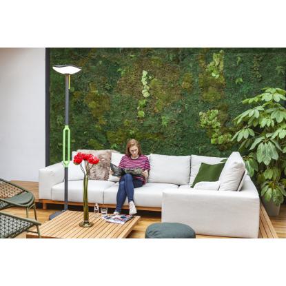 LUTEC POPPY LED gulvlampe med solceller og bluetooth, H190 cm, IP54, mørk grå
