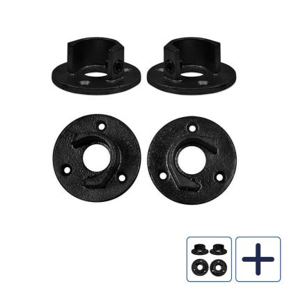 Clarrods Clamps CL131U vægflange, åben, sort
