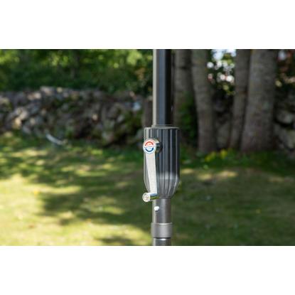 Venture Design Palmetto parasol med tilt, sort/hvid, Ø270 cm