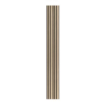 I-Wood Medio+ Mixed akustikpanel, hvid olieret, sort filt og sort kerne, egefiner, 17 x 300 mm