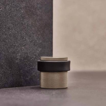 Beslag Design Helix dørstopper, Ø38 x 36 mm, rustfrit stål look