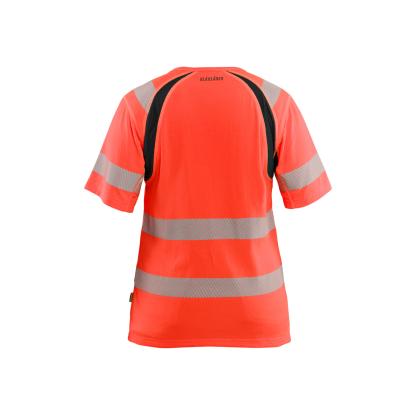 Blåkläder 3503 dame high vis t-shirt, hi-vis rød/sort