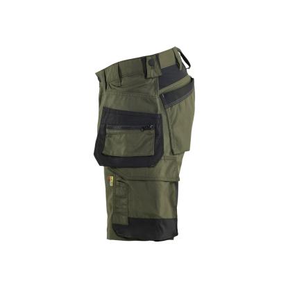 Blåkläder 1752 håndværker shorts med stretch, skovgrøn/sort