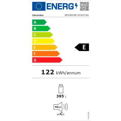 Electrolux ERS3DE39K fritstående køleskab, 395 liter