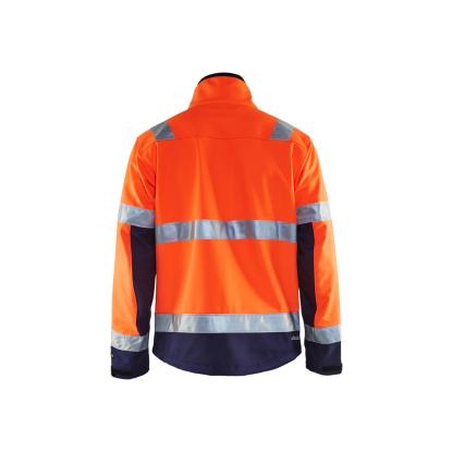 Blåkläder 4900 high vis softshell jakke, hi-vis orange/marineblå