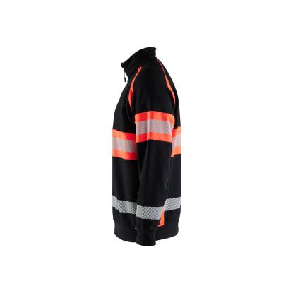 Blåkläder 3553 high vis sweatshirt, sort/hi-vis rød