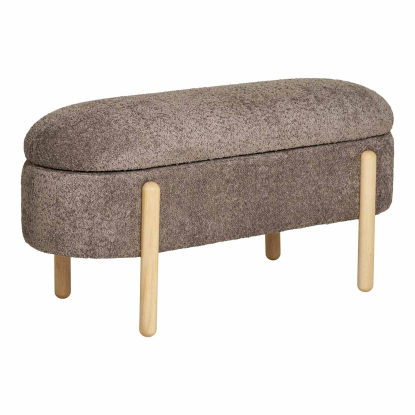 Branca bænk med opbevaring, brun/natur, 97 cm