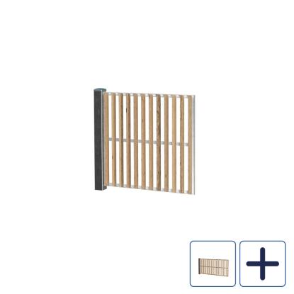 Wimex Trend lamelhegn med stolpe, termofyr, 99,5 cm bred