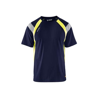 Blåkläder 3332 t-shirt, marineblå/hi-vis gul