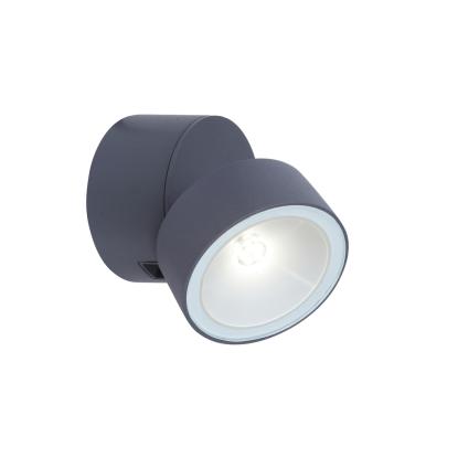 LUTEC TRUMPET udendørs LED væglampe, 600 lm, IP54, mørk grå