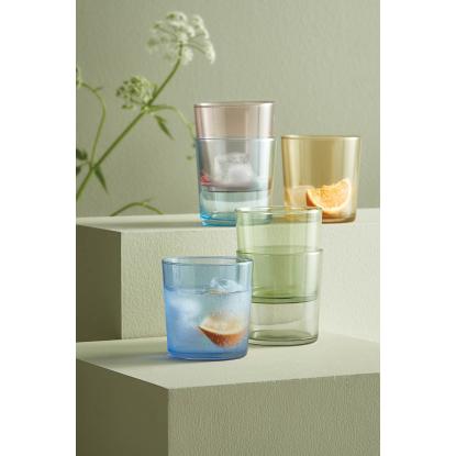 aida Café vandglas, 34,5 cl, flerfarvet - 6 stk.