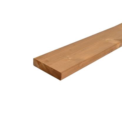 Thermo fyr terrassebrædder, rillet/glat, 70% PEFC, 26 x 117 mm