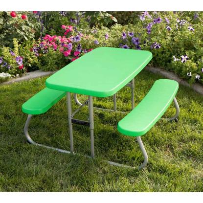 Lifetime picnicbord til børn, plast, grøn, 53,5 x 82,5 x 90 cm