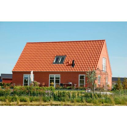 Safir H-10 Ultra letvægts-vingefalstagsten, naturrød, tagstensprøve
