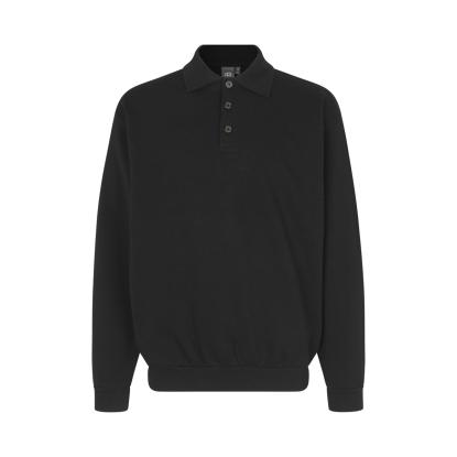ID 0601 polosweatshirt, klassisk, sort