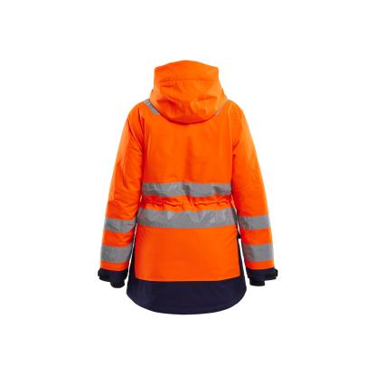 Blåkläder 4472 dame high vis vinterparkajakke, hi-vis orange/marineblå