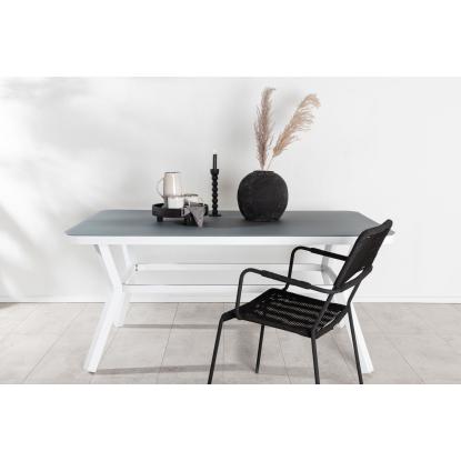 Venture Design Virya havebord, grå/hvid, 74 x 90 x 160 cm