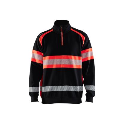 Blåkläder 3553 high vis sweatshirt, sort/hi-vis rød