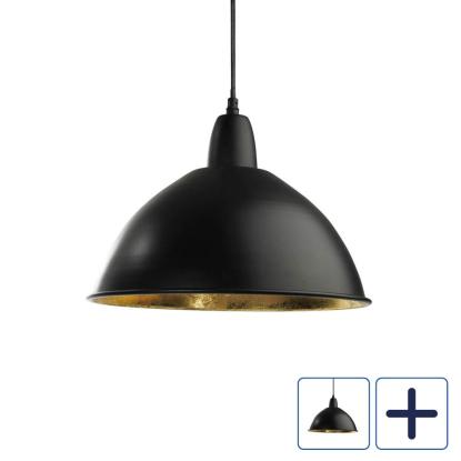 PR Home Classic pendel, E27, sort/guld