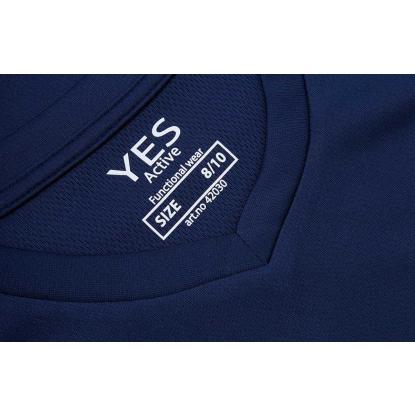 ID 42030 YES Active T-shirt, børn, mørk kongeblå
