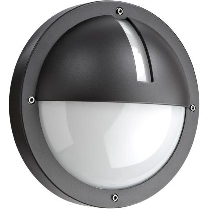 SG Armaturen Uno 1100 LED væglampe med skumringsrelæ, Ø27 cm, IP65, grafitgrå