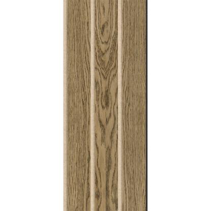 I-Wood Medio+ 3-lamel akustikpanel, mørkebrun olieret, beige filt og sort kerne, egefiner, 17 x 300 mm