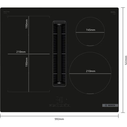 Bosch PVS611B16E induktionskogeplade med indbygget emhætte