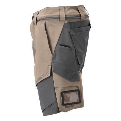 MASCOT CUSTOMIZED arbejdsshorts, mørk sand/stengrå