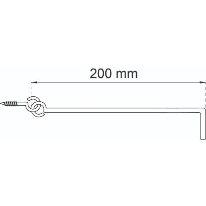 Habo stormkrog 21 med øsken, varmgalvaniseret, 200 mm - 2 stk.