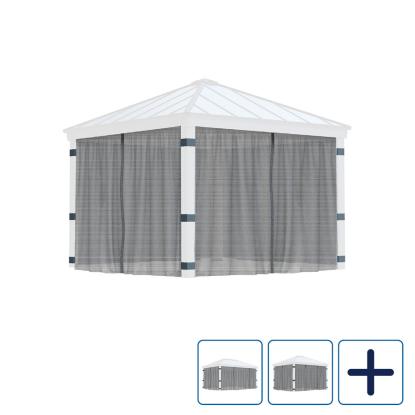Canopia by Palram myggenet til Dallas pavillon, 2,12 meter høj, sort - 4 stk.