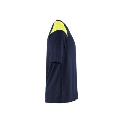 Blåkläder 3476 flammehæmmende t-shirt inherent, marineblå/hi-vis gul
