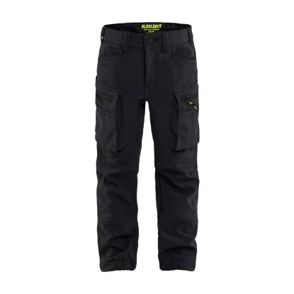Blåkläder 5220 softshell-buks til børn, sort